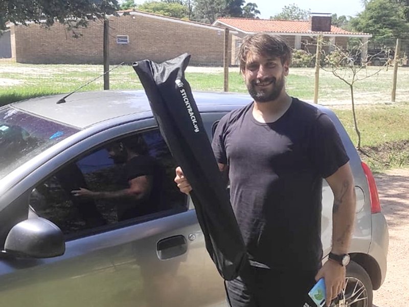 Juanma Juan Manuel barras para Suzuky Celerio con ventosas StickyRack.uy