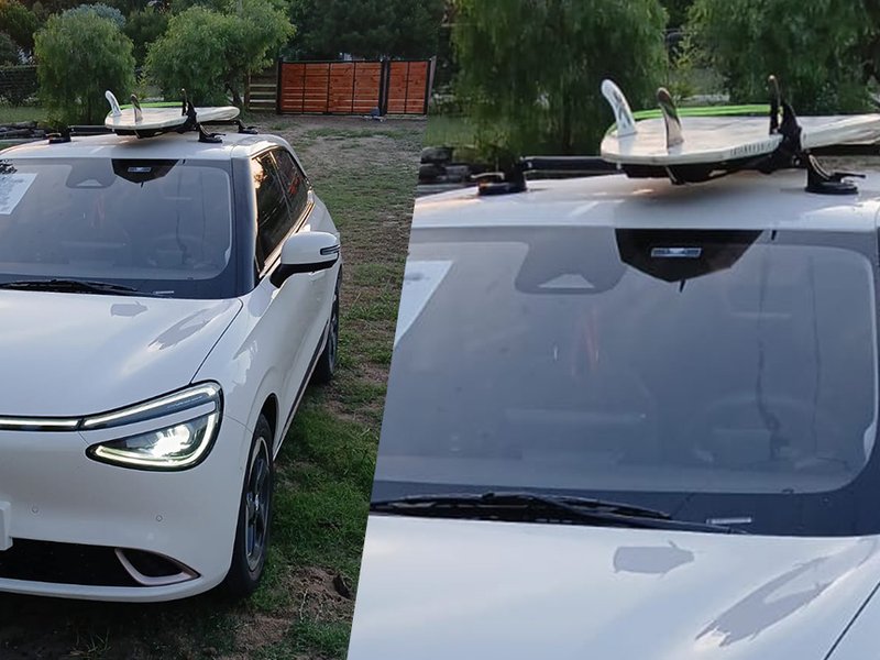 Lucas Caltieri bacas barras portaequipaje para Nammi by Dongfeng electrico con ventosas StickyRack para tabla surf ML